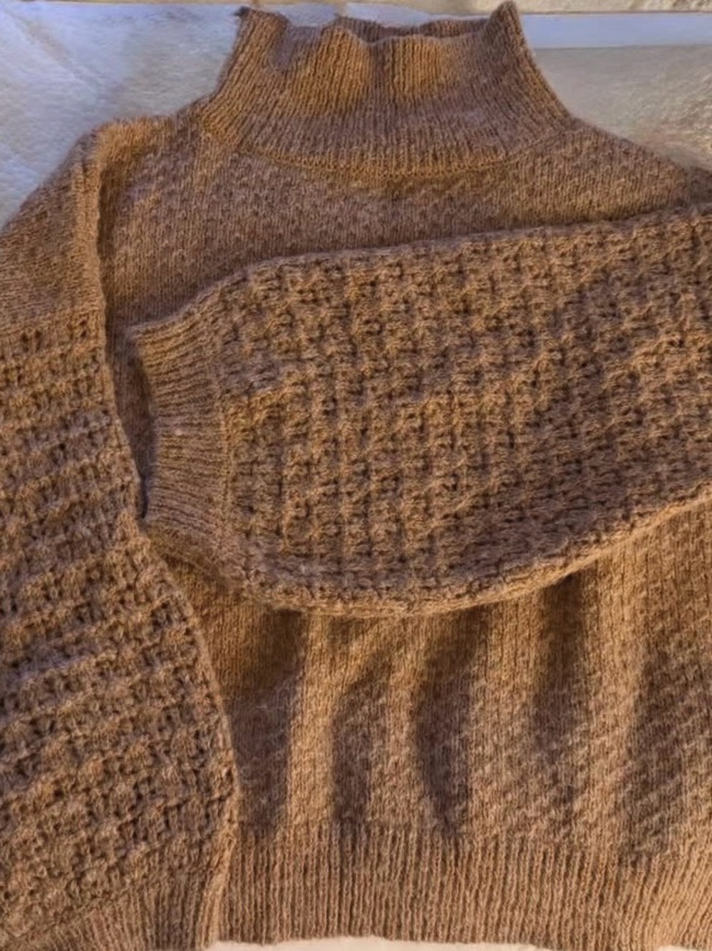 Wol Hide Tulip-sleeved Sweater in Wheat